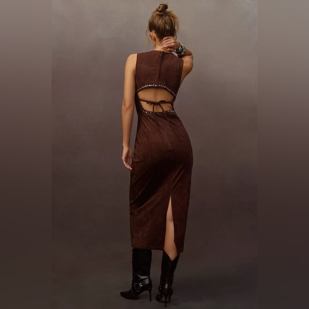 The Wolf Gang Mecca Stud Midi Dress - Picture 2 of 8